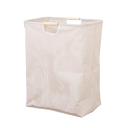 Cesto dobrado para roupa 40 x 27 x 53 cm Cesto de tecido impermeável com alças Design riscado Cesto de arrumação para roupa suja Lar 4