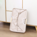 Cesto dobrado para roupa 40 x 27 x 53 cm Cesto de tecido impermeável com alças Design riscado Cesto de arrumação para roupa suja Lar 2
