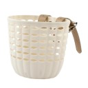 Cesto para bicicleta infantil 17,5 x 13,5 x 15 cm Cesto de plástico com correias para guiador Cesto de armazenamento para bicicletas infantis 3