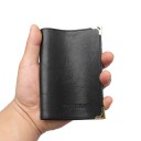 Cestovné puzdro na doklady s priehľadnými fóliovými vreckami Obal na prukazy a karty z PU kože Vintage vzhľad Zlaté rohy Rozmer 13 x 9,5 7