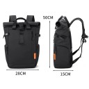 Cestovní batoh na notebook 15,6 palce Rolltop s rozšířením objemu 20-25 l Oxford voděodolný 28 x 15 x 50 cm Na cesty do školy i práce 4