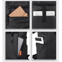 Cestovní batoh na notebook 15,6 palce Rolltop s rozšířením objemu 20-25 l Oxford voděodolný 28 x 15 x 50 cm Na cesty do školy i práce 6