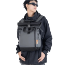 Cestovní batoh na notebook 15,6 palce Rolltop s rozšířením objemu 20-25 l Oxford voděodolný 28 x 15 x 50 cm Na cesty do školy i práce 18
