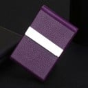 Cestovní pouzdro na doklady a karty Pevné provedení z PU kůže a kovu Lesklý kovový pásek Výklopné víčko Kompaktní rozměr 9,6 x 6,1 cm 4