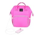 Cestovní přebalovací batoh pro maminky s mnoha kapsami a velkým prostorem USB port a kabel k telefonu Polyester 25 x 16 x 40 cm 4