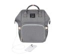 Cestovní přebalovací batoh pro maminky s mnoha kapsami a velkým prostorem USB port a kabel k telefonu Polyester 25 x 16 x 40 cm 5