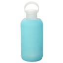 Cestovní skleněná lahev na pití 500 ml v silikonovém obalu do školy i do práce Šroubovací víčko s poutkem na přenášení Rozměry 17 x 7 cm 3