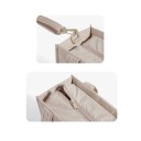Cestovní taška pro ženy prošívaná crossbody kabelka se zipem a odnímatelným popruhem 28 x 20 x 13 cm polyesterová taška do práce i školy 6