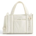Cestovní taška pro ženy prošívaná crossbody kabelka se zipem a odnímatelným popruhem 28 x 20 x 13 cm polyesterová taška do práce i školy 4
