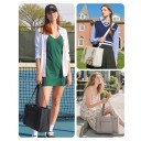 Cestovní taška pro ženy prošívaná crossbody kabelka se zipem a odnímatelným popruhem 28 x 20 x 13 cm polyesterová taška do práce i školy 15