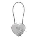 Cestovní zámek na zavazadla ve tvaru srdce s 3místným kódem 40 × 36 mm a lankem 135 mm pro kufr, batoh a tašku 2