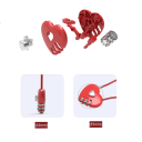 Cestovní zámek na zavazadla ve tvaru srdce s 3místným kódem 40 × 36 mm a lankem 135 mm pro kufr, batoh a tašku 9