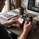 CF Compact Flash LEMIWEI 16 GB Digitalt Hukommelseskort Hvid og Rød Til Digitale Kameraer og CF Kortlæser 5