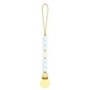 Chaine à tétine pour bébés Réglable avec perles en silicone 21 cm Clip pour poussette Silicone alimentaire et acier inoxydable 4