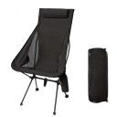Chaise de camping pliable portable 105 x 43 x 47 cm Chaise avec appui-tête Chaise de camping légère pour les voyages Siège de jardin 1
