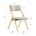 Chaise pliante avec assise et dossier rembourrés Hauteur 80 cm et assise 45 x 40 cm Charge maximale 90 kg Structure en bois Pour la cuisine 3