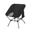Chaise pliante carrée à quatre pieds Taille universelle Chaise de camping noire légère et stable Chaise portable pour la pêche en plein air randonnée 1