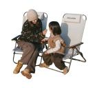 Chaise pliante portable 88 x 61 x 73,5 cm Lit de voyage inclinable Hauteur d'assise 30 cm Dossier et appui-tête Chaise de relaxation 7
