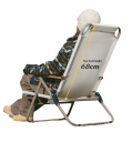 Chaise pliante portable 88 x 61 x 73,5 cm Lit de voyage inclinable Hauteur d'assise 30 cm Dossier et appui-tête Chaise de relaxation 9
