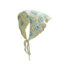 Chal de triángulo de flores hecho a mano para mujeres, chal de cabello de primavera y verano, bonito y ligero accesorio para la cabeza 3