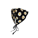 Chal de triángulo de flores hecho a mano para mujeres, chal de cabello de primavera y verano, bonito y ligero accesorio para la cabeza 5