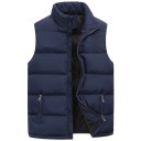 Chaleco acolchado de otoño para hombre, impermeable, aislante, con cremallera y bolsillos, ligero y aislante para uso diario. 1