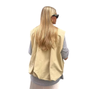 Chaleco corto de mujer con cremallera y bolsillos sin mangas de poliéster corte holgado para uso diario y tiempo libre 7