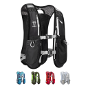 Chaleco de hidratación ultraligero para correr de 5 l, transpirable, con bolsillos y elementos reflectantes para correr, maratón, ciclismo y senderismo. 2