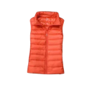 Chaleco de invierno para mujer con cuello alto y cierre de cremallera Chaleco térmico de poliéster ligero Chaleco de invierno elegante en varios colores 12