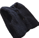 Chaleco de invierno para niños de lana de cordero con escote en V Chaleco de felpa de un solo color con botones Abrigo cálido de otoño 2