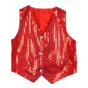 Chaleco de lentejuelas para niños y niñas disfraz de Street Dance Hip-hop en estilo brillante escote en V chaleco de algodón y nylon de un solo color para espectáculo de danza 5 Chaleco de lentejuelas para niños y niñas disfraz de Street Dance Hip-hop en estilo brillante escote en V chaleco de algodón y nylon de un solo color para espectáculo de danza 5