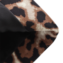 Chaleco de moda para mujer con estampado de leopardo Escote en V Cierre de botones Chaleco elegante de poliéster ligero Diseño animal elegante 4