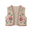 Chaleco de mujer con estampado floral V148 5