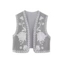 Chaleco de mujer con flores 3