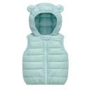 Chaleco de plumas para niños con capucha y orejas Chaqueta de algodón cálida para otoño e invierno para bebés y niñas Chaleco 6