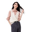Chaleco de punto sin mangas para mujer con escote en V profundo de suave tejido ligeramente peludo en talla universal 11