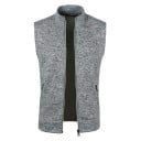 Chaleco deportivo para hombre con cremallera y bolsillos de poliéster sin mangas para senderismo, actividades al aire libre 4