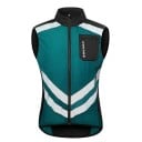 Chaleco deportivo para hombre con rayas y cierre de cremallera de poliéster y nylon sin mangas para ciclismo, correr y actividades al aire 3