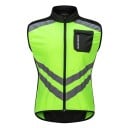 Chaleco deportivo para hombre con rayas y cierre de cremallera de poliéster y nylon sin mangas para ciclismo, correr y actividades al aire 1