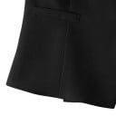 Chaleco elegante para mujer con escote en V y cierre asimétrico de botones con pliegues en el borde inferior y costuras moldeadas 10