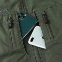 Chaleco para hombre con bolsillos con cremallera y cierre de cremallera de poliéster para senderismo, trabajo al aire libre 6