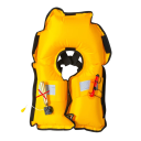 Chaleco salvavidas inflable 150 N para adultos de hasta 150 kg Inflado manual con cartucho de CO₂ de 33 g Deportes acuáticos pesca navegación seguridad PFD 1