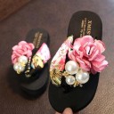 Chanclas de niña con perlas 8