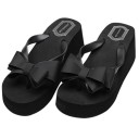 Chanclas negras de plataforma para mujer 2