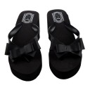 Chanclas negras de plataforma para mujer 6