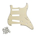 Chapa de proteção para guitarra elétrica em PVC com folha de alumínio Compatível com o padrão americano e mexicano Capa protetora 4