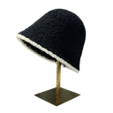 Chapeau d'hiver tricoté pour femmes 56–60 cm Polyester Chapeau chaud élastique Couvre-chef doux et réchauffant pour l'automne et l'hiver 1