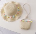 Chapeau de paille pour fille avec sac à main 4