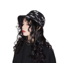 Chapeau de pêche réversible en polyester avec inscriptions Chapeau stylé pour activités en plein air Protection solaire estivale Circonférence 56-58 cm 2