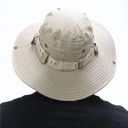 Chapeau de pêcheur pour homme 55–60 cm Avec cordon sous le menton Visière de protection de 9 cm Chapeau d'été contre le soleil Chapeau de randonnée en plein air pour la pêche 3